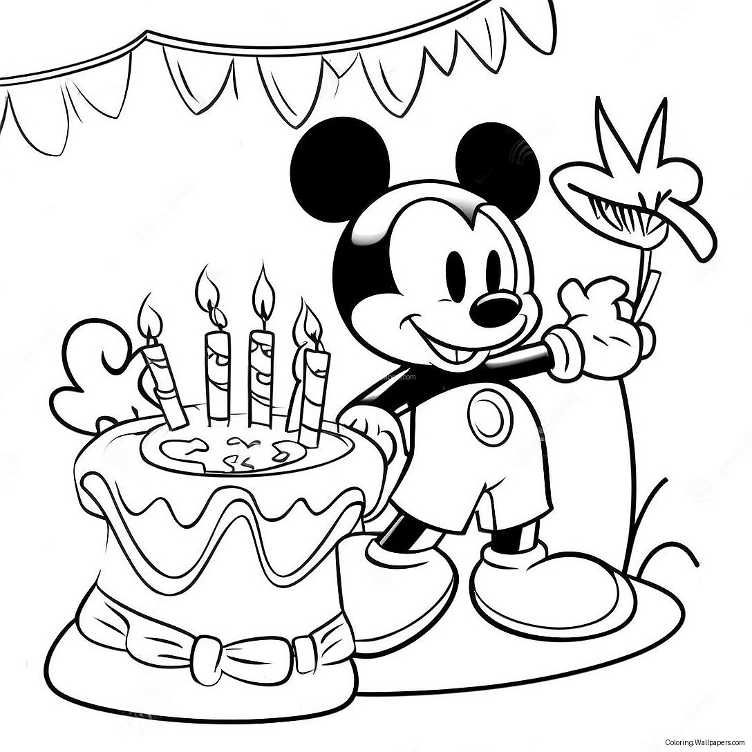 Alles Gute Zum Geburtstag Mickey Mouse Clubhaus Ausmalbild 29499