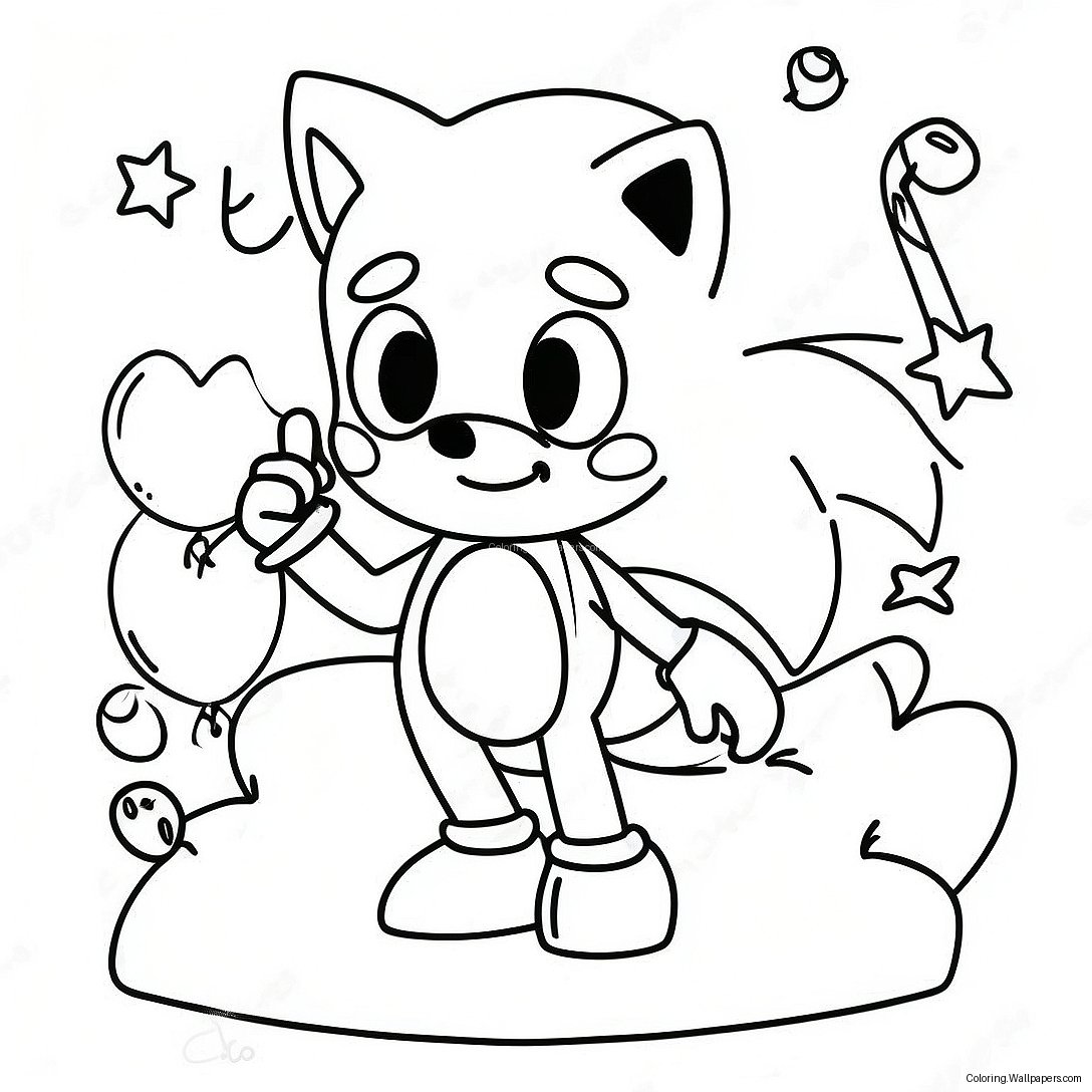 Happy Birthday Sonic Coloring Page 29444