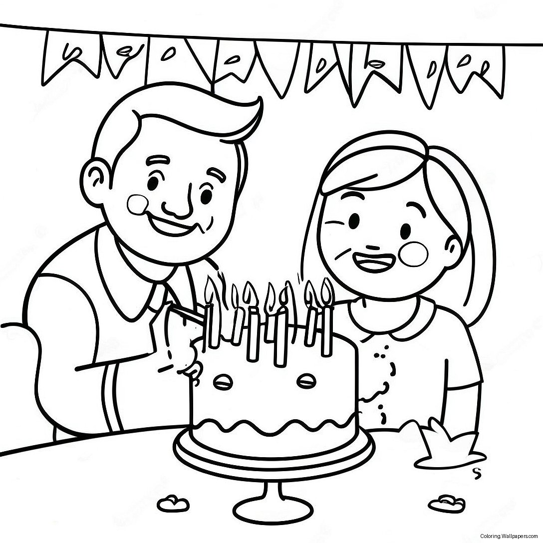 Happy Birthday Uncle Coloring Page 26886