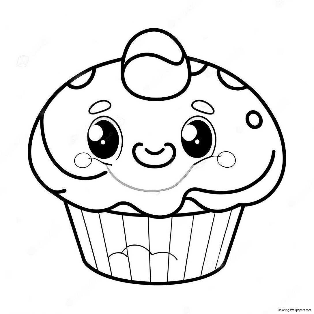 Happy Bluey Muffin Coloring Page 4978