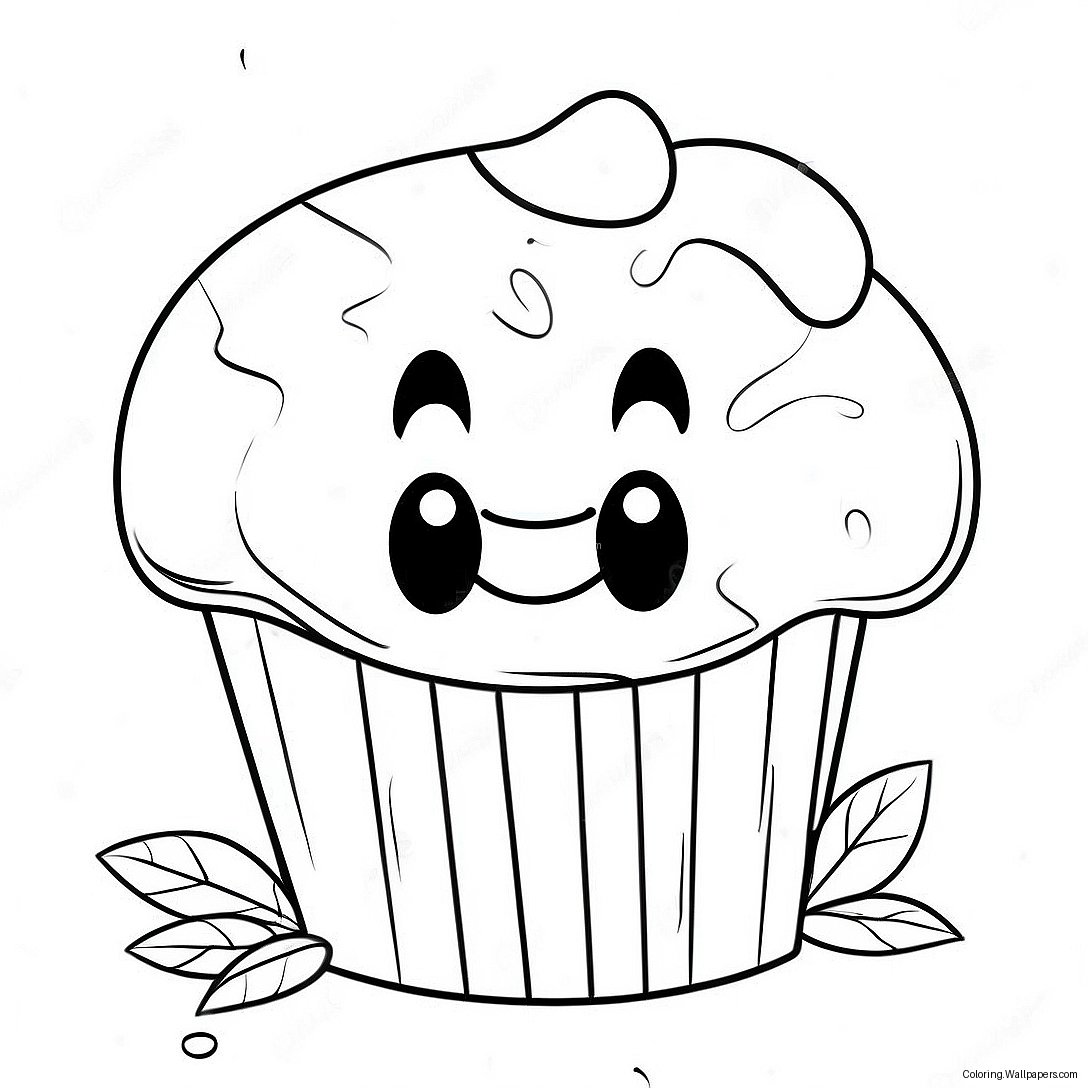 Happy Bluey Muffin Coloring Page 4980