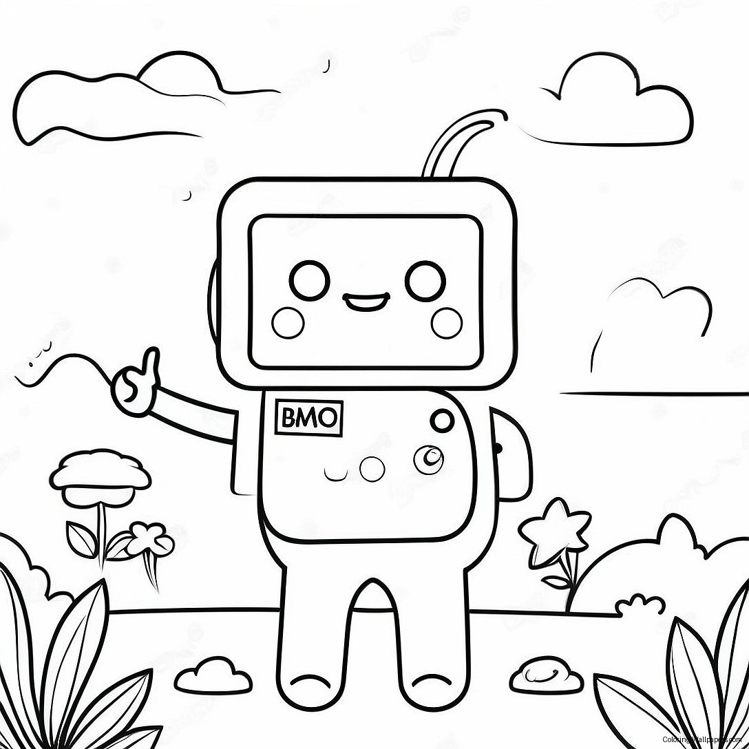 Happy Bmo With Friends Coloring Page 41320