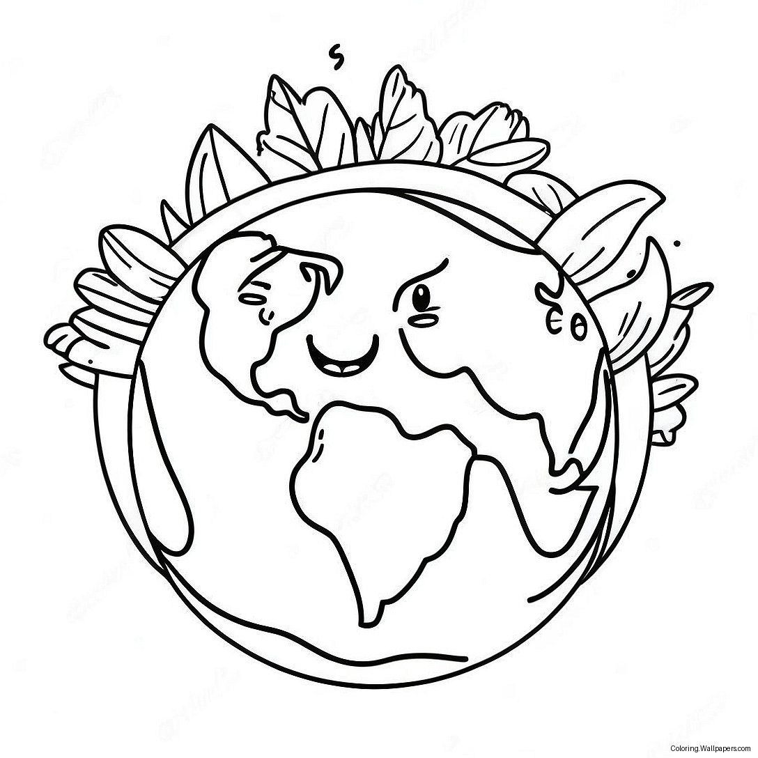 Happy Earth Day Coloring Page 16033