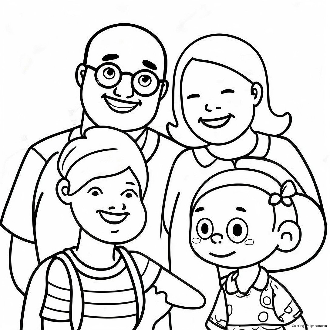 Happy Family Coloring Page 45528