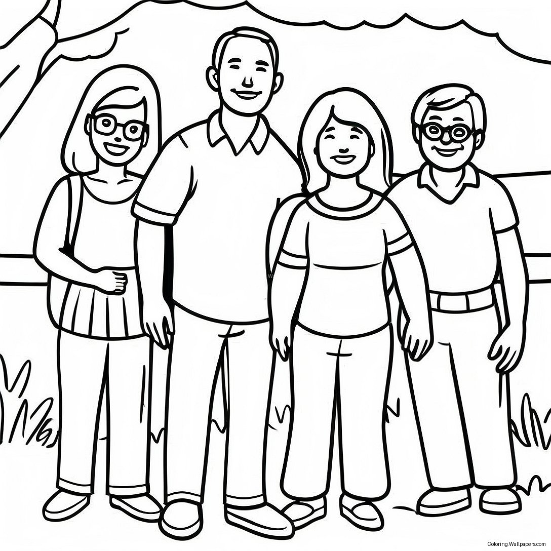 Happy Family Reunion Coloring Page 31315