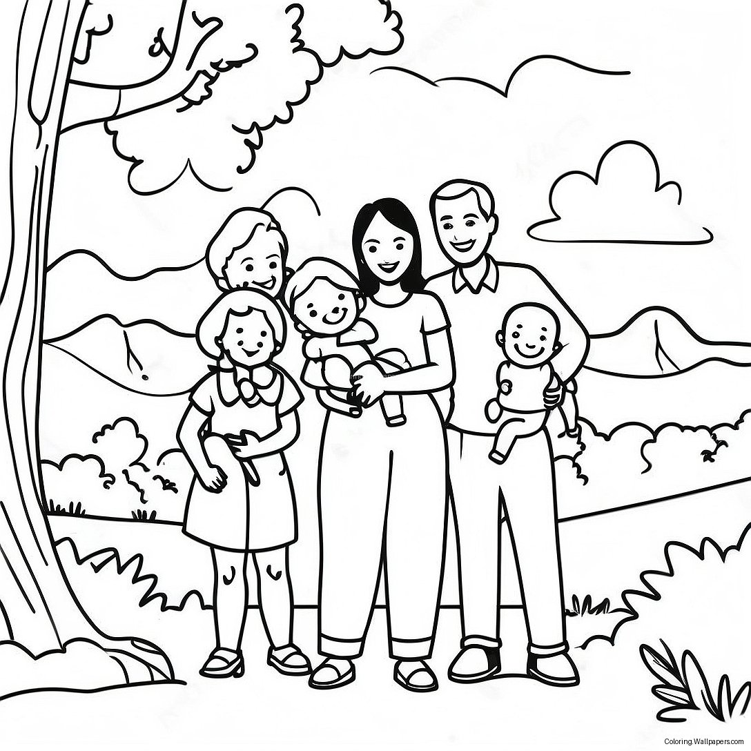 Happy Family Reunion Coloring Page 31316