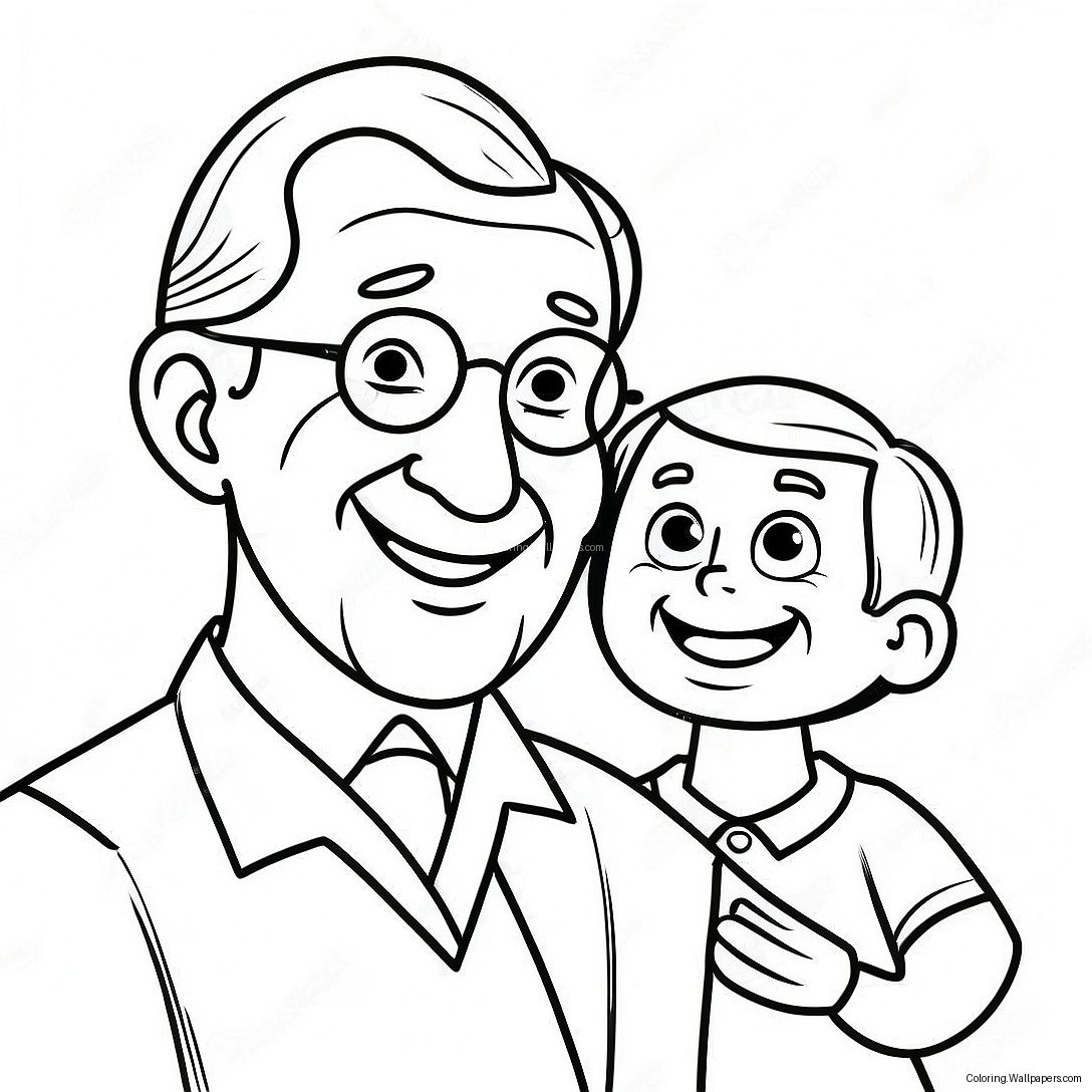 Happy Father's Day Grandpa Coloring Page 24630