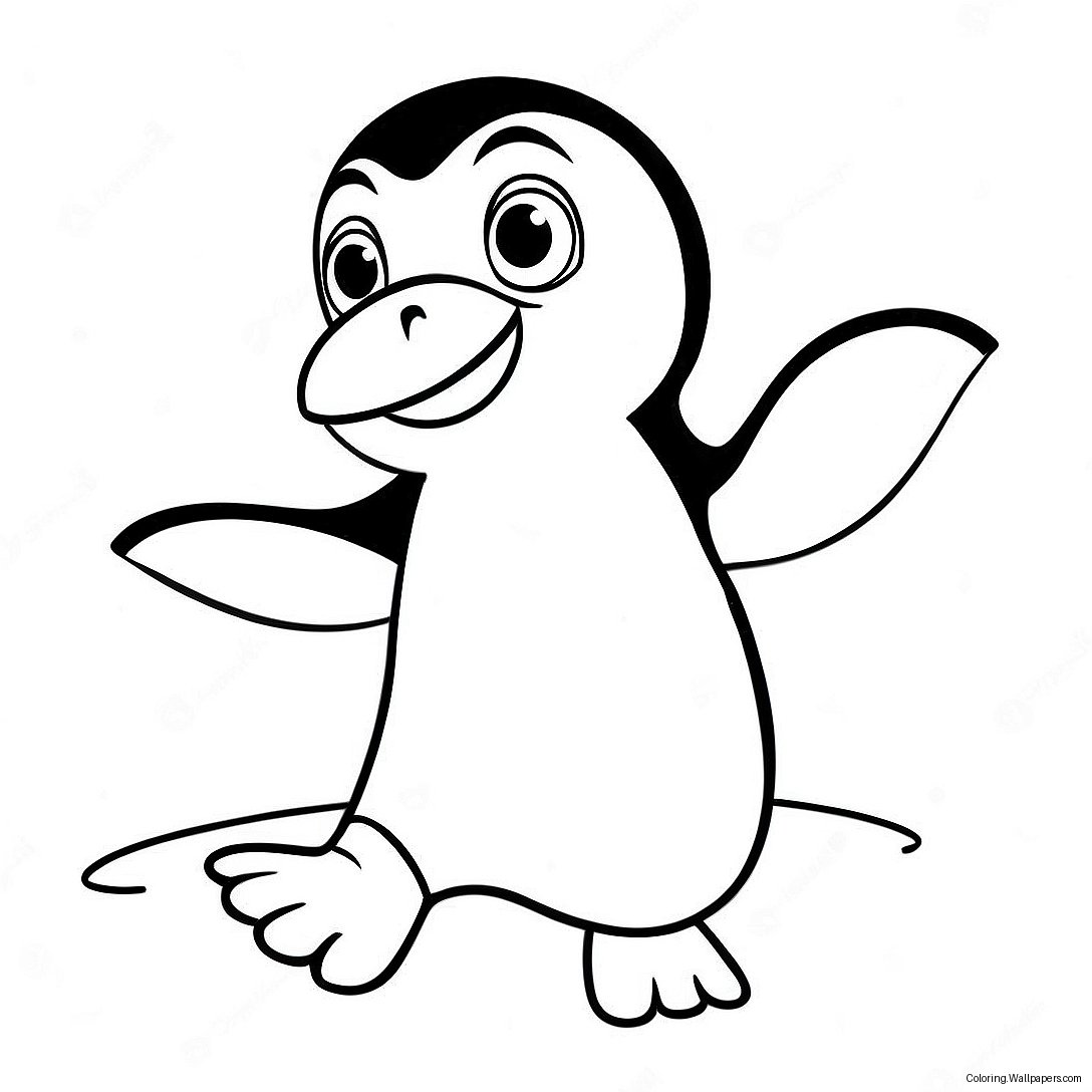 Página Para Colorear De Pingüino Bailarín De Happy Feet 33166