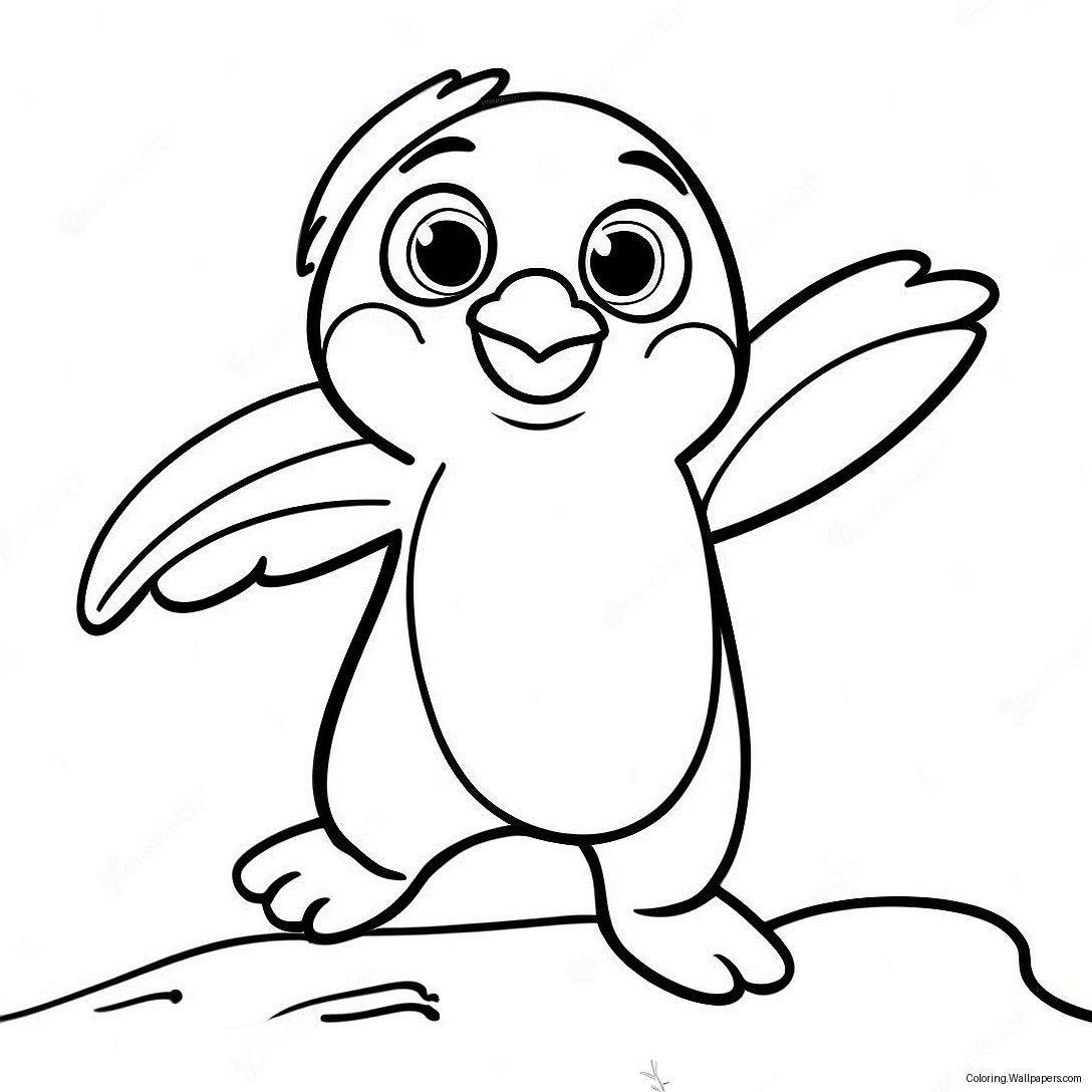 Happy Feet Penguin Dancing Coloring Page 33167