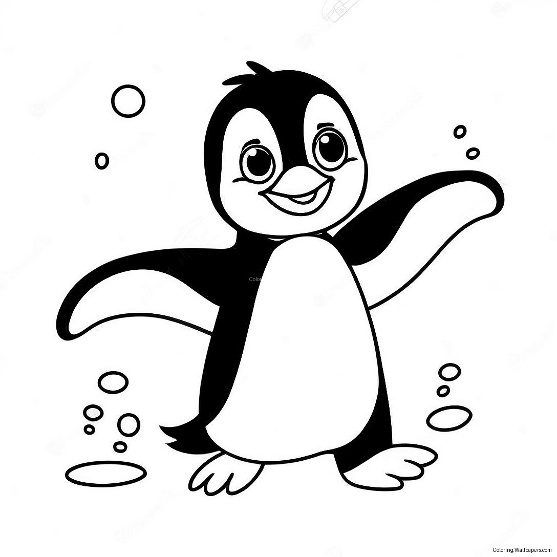 Página Para Colorear De Pingüino Bailarín De Happy Feet 33168