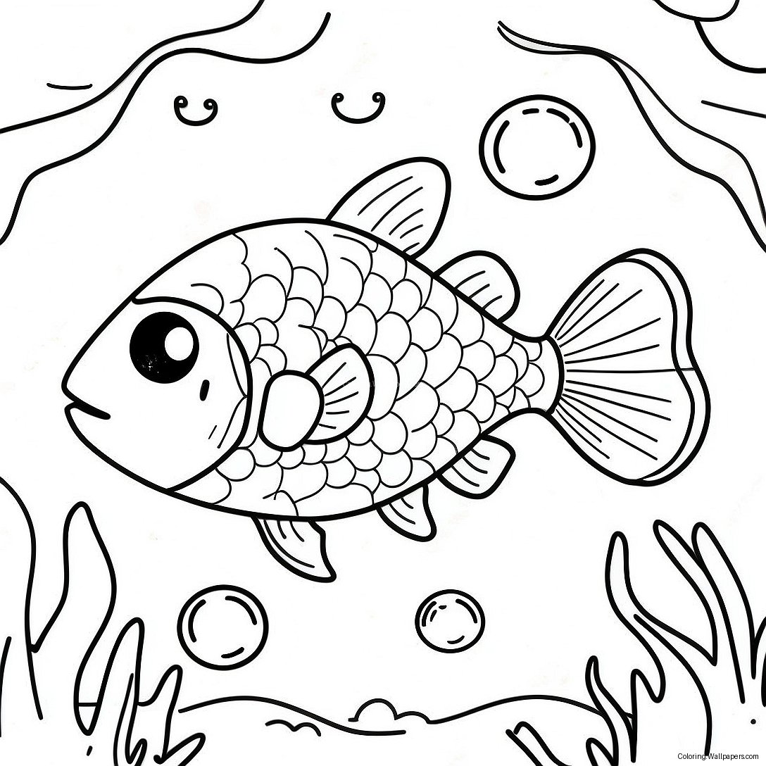 Página Para Colorir Do Fishy Feliz Nadando Do Fortnite 51406