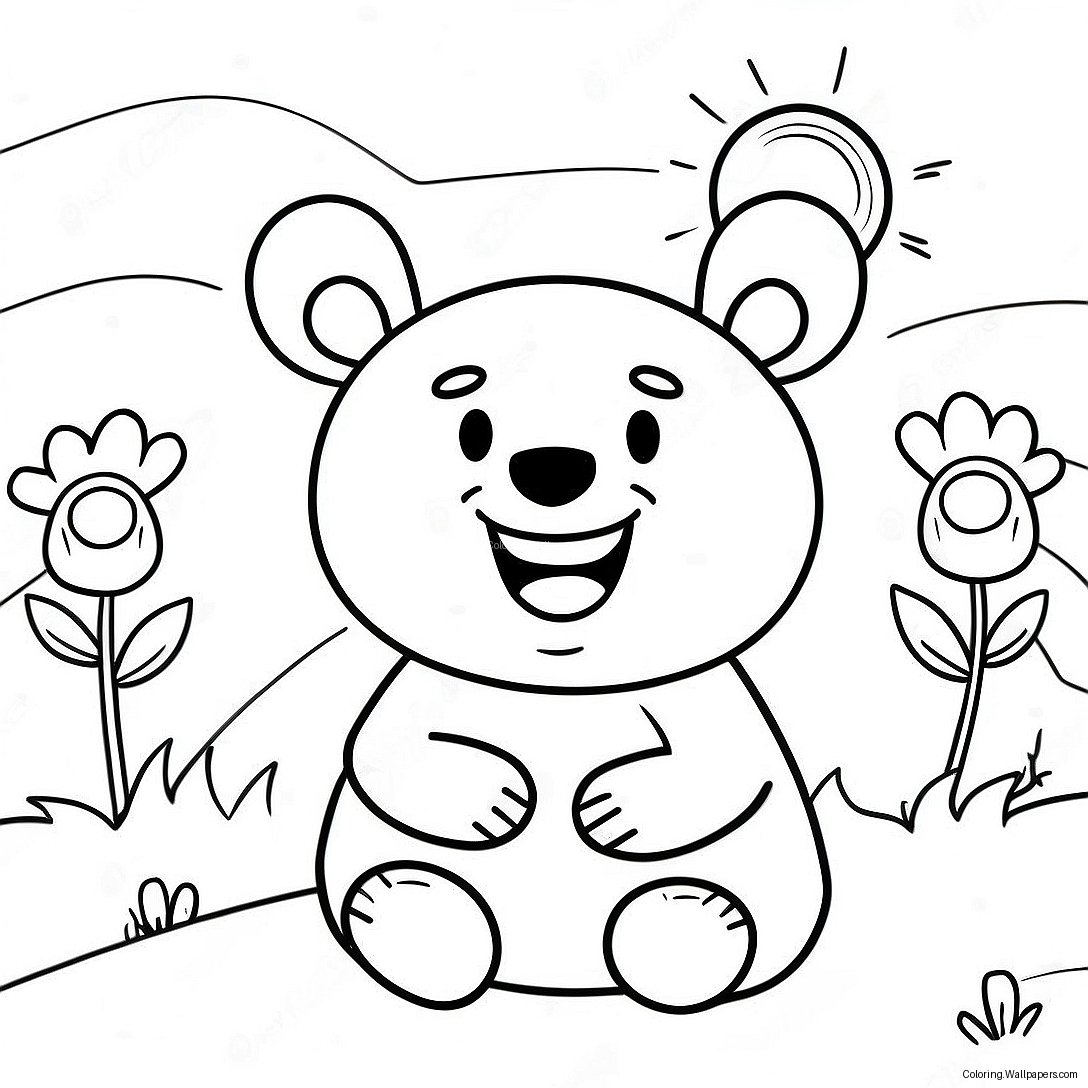 Page À Colorier De L'ours Joyeux Funshine Au Soleil 57685