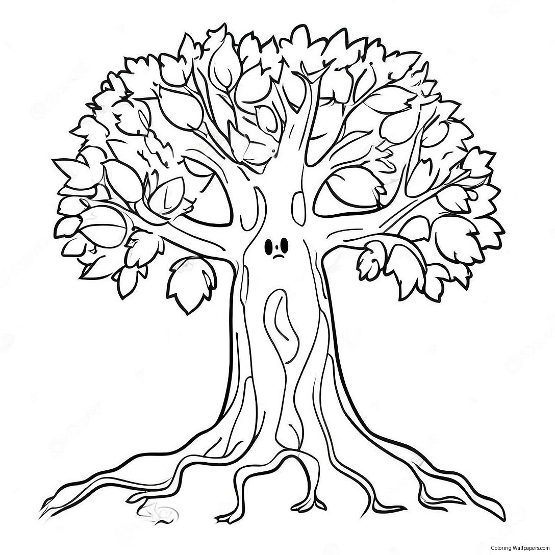 Happy Giving Tree Coloring Page 40548