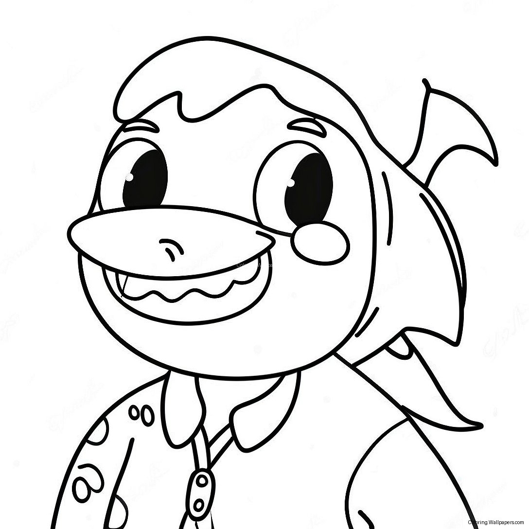 Happy Grandma Shark Coloring Page 35938