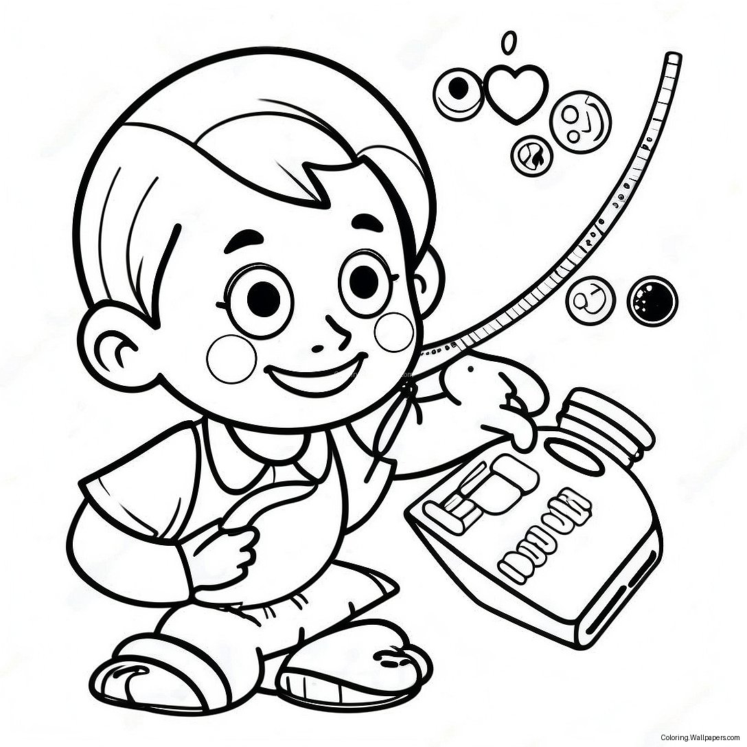 Happy Kid Managing Type 1 Diabetes Coloring Page 22355