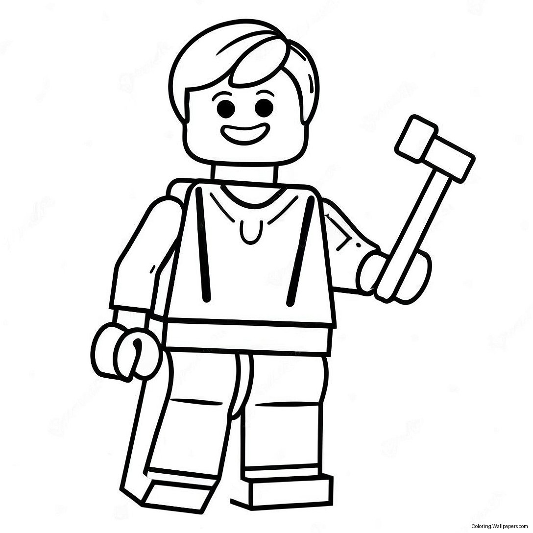 Glückliche Lego Person Ausmalbild 37791