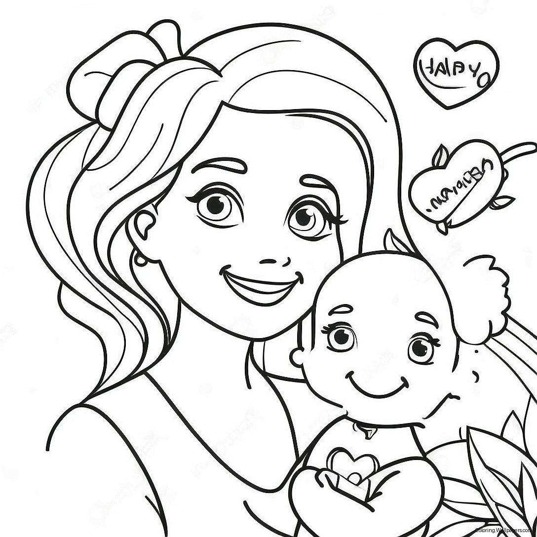 Happy Mothers Day Nana Coloring Page 15774