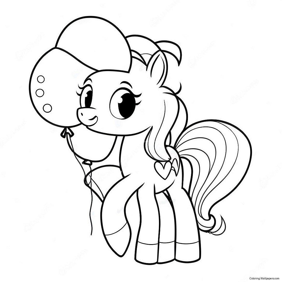 Happy Pinkie Pie With Balloons Coloring Page 6139