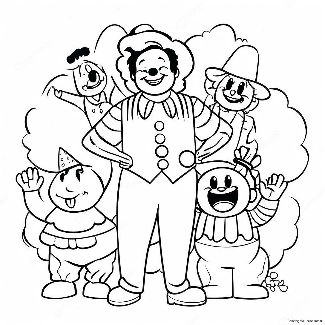 Happy Ronald Mcdonald With Friends Coloring Page 27315