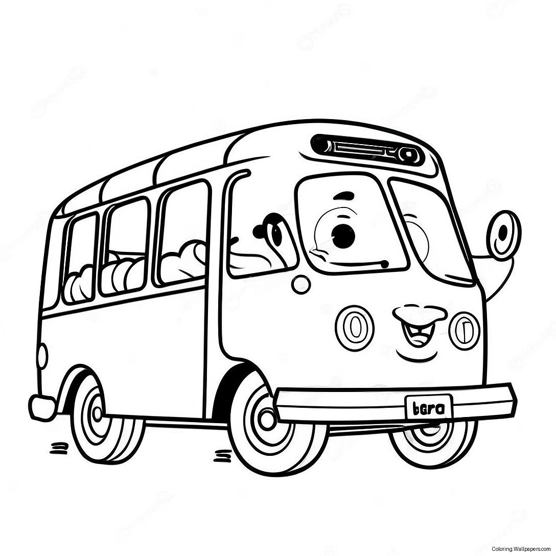 Happy Tayo The Little Bus Coloring Page 31404