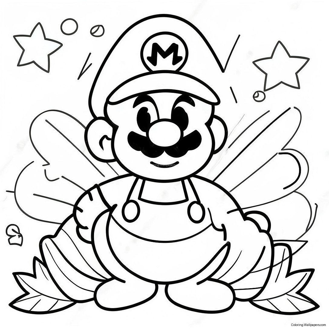 Happy Thanksgiving Mario Coloring Page 47993