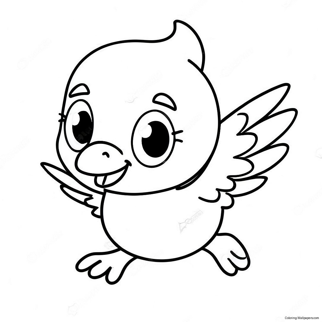 Happy Tweety Bird Flying Coloring Page 3197