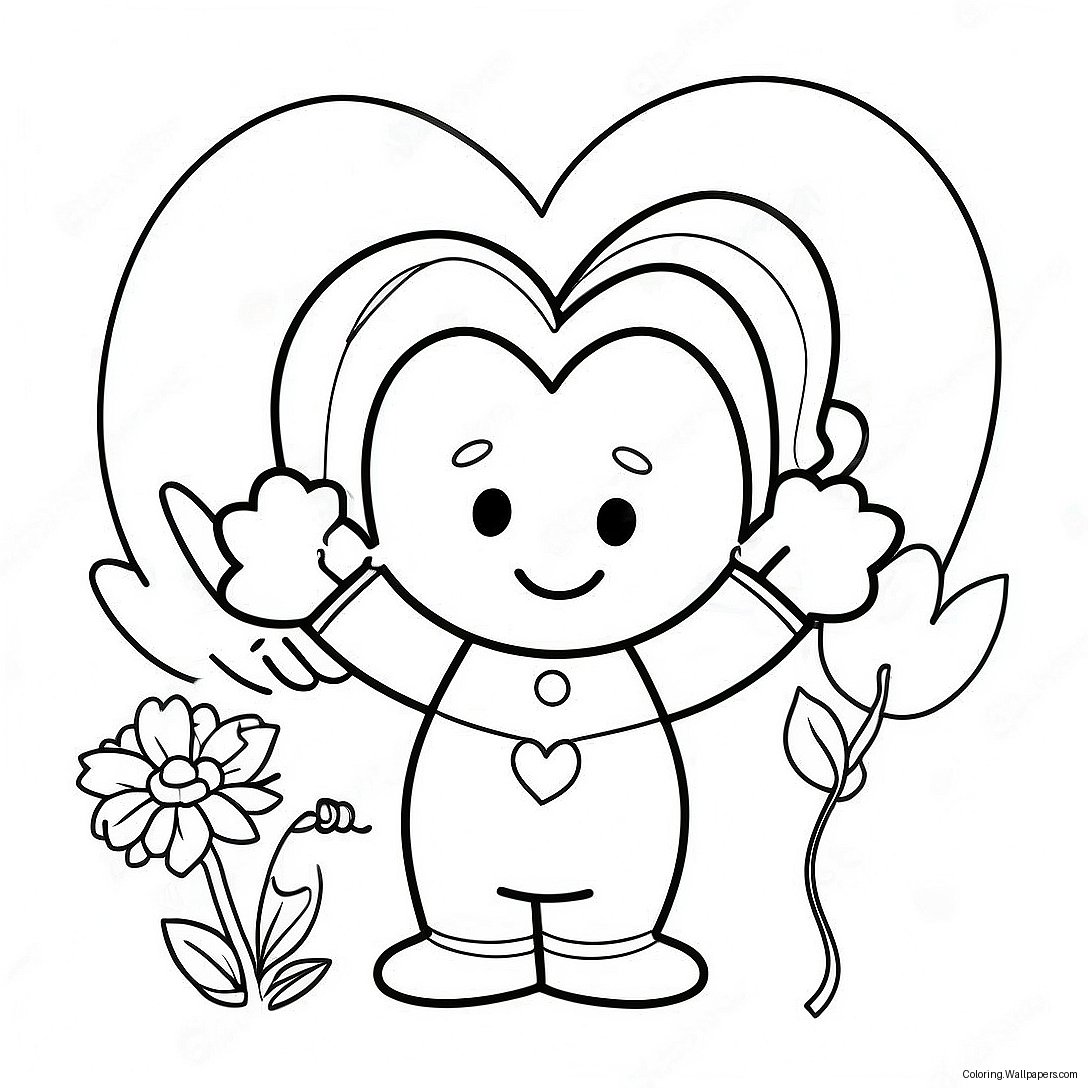 Happy Valentine's Day Dad Coloring Page 15085