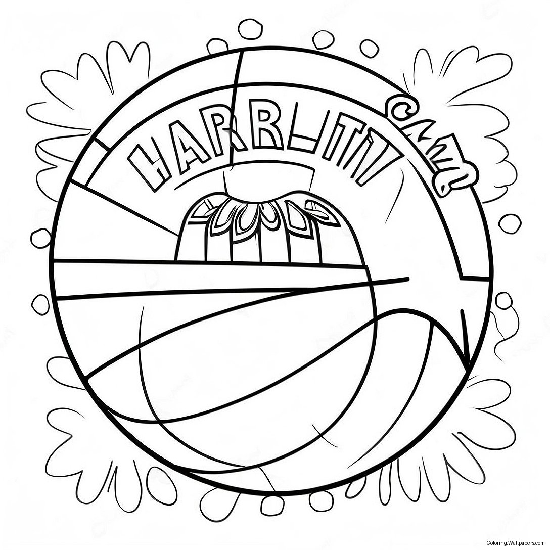 Harlem Globetrotters Team Logo Coloring Page 56933