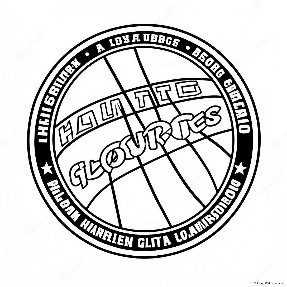 Pagina Da Colorare Logo Della Squadra Harlem Globetrotters 56935