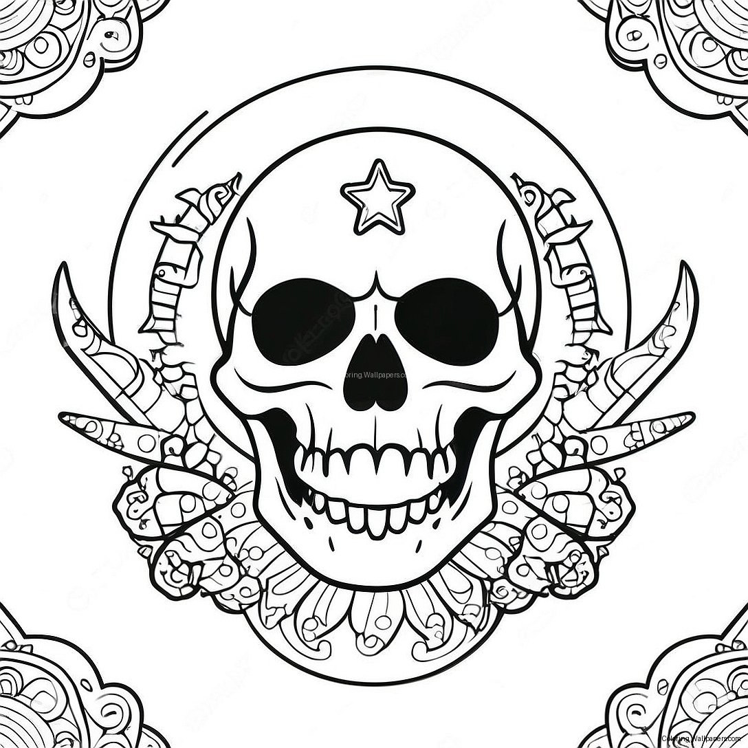 Pagina De Colorat Skull Harley Davidson 40161