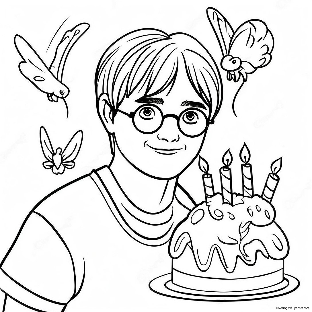 Harry Potter Geburtstag Ausmalbild 27979