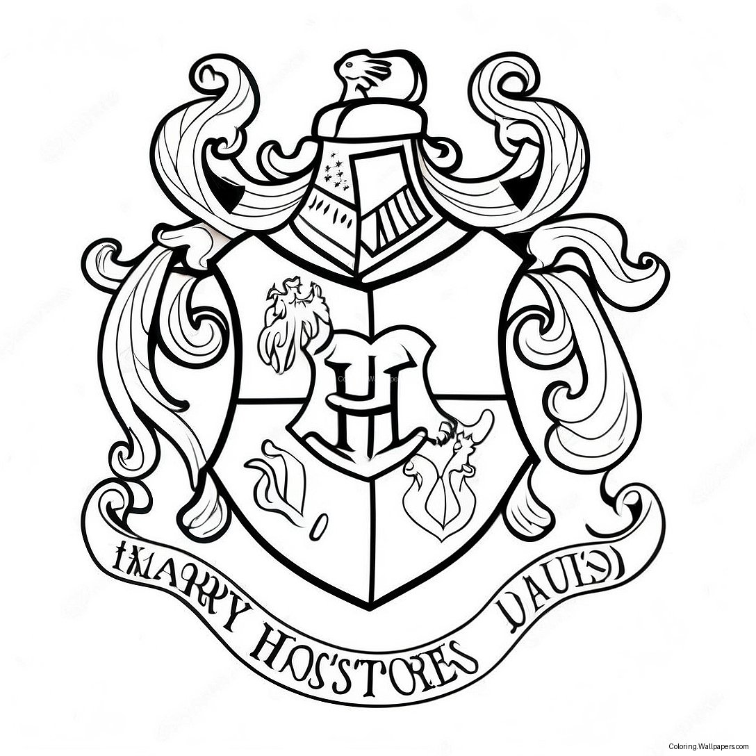 Harry Potter House Crest Coloring Page 30953