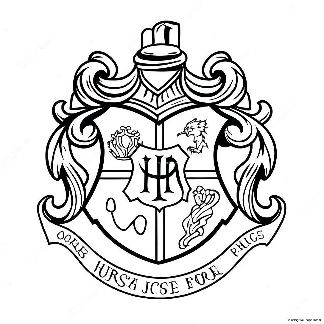 Harry Potter House Crest Coloring Page 30956