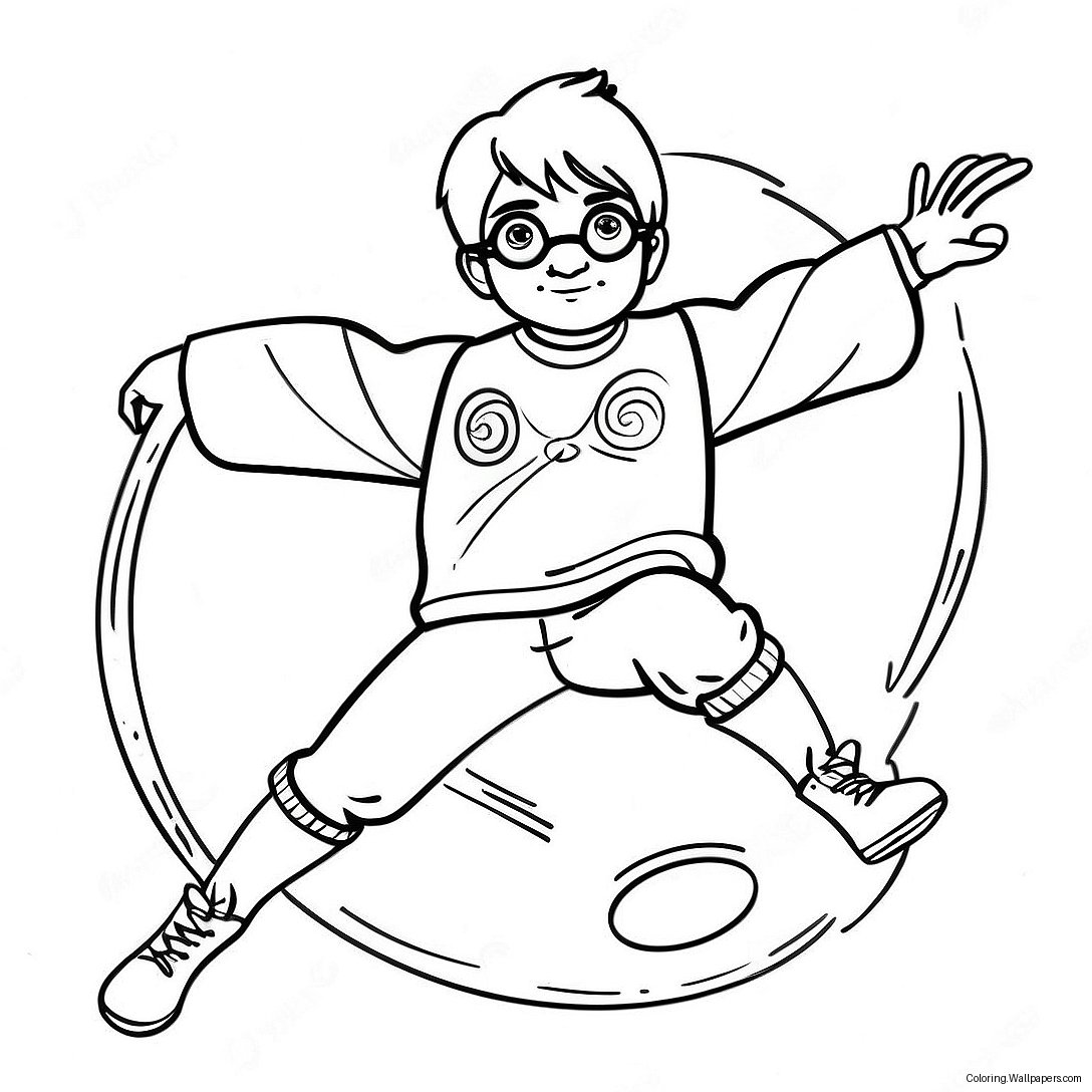 Página Para Colorir Do Quidditch Do Harry Potter 27917