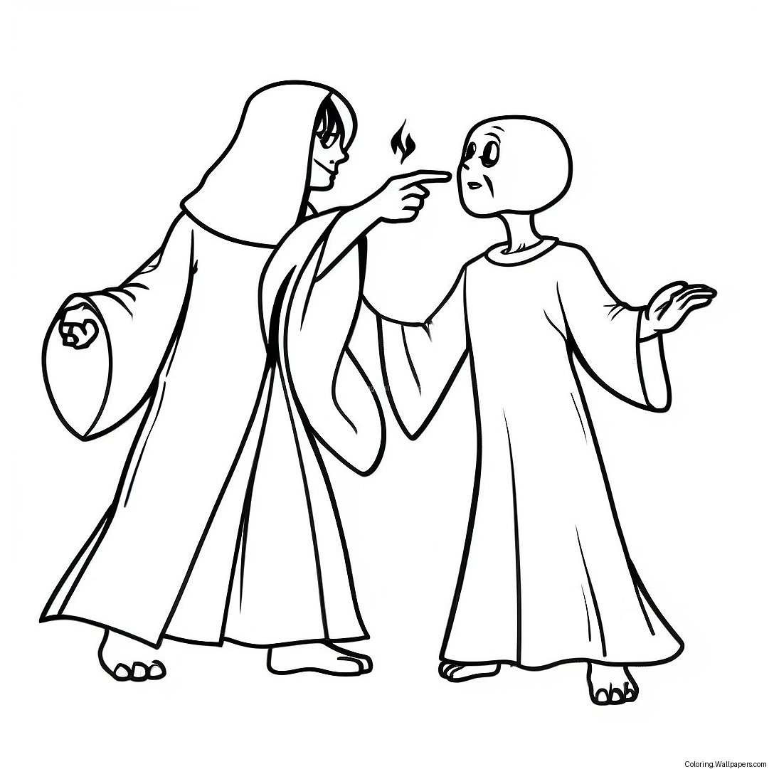 Harry Potter Vs Voldemort Duel Coloring Page 51764