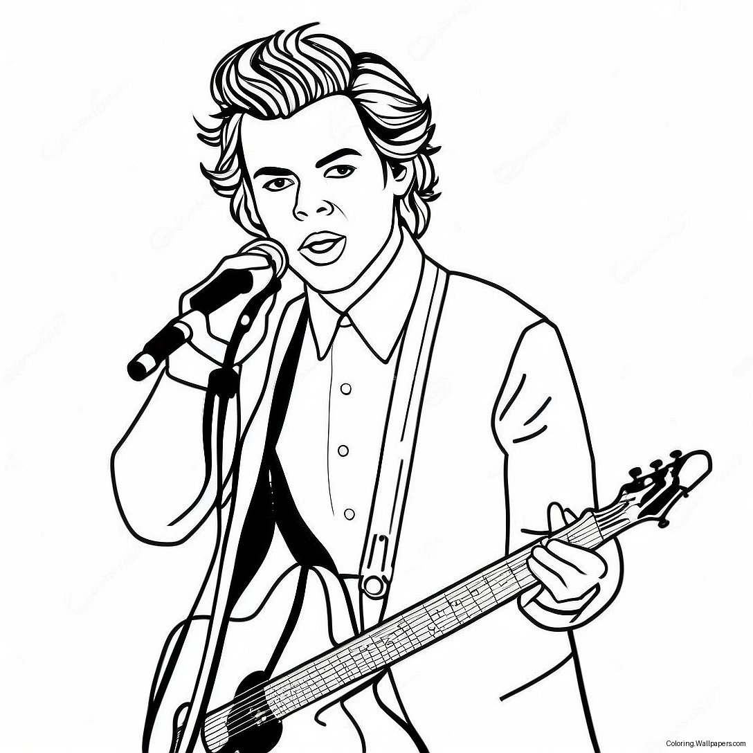 Page À Colorier De Harry Styles En Performance Sur Scène 7257