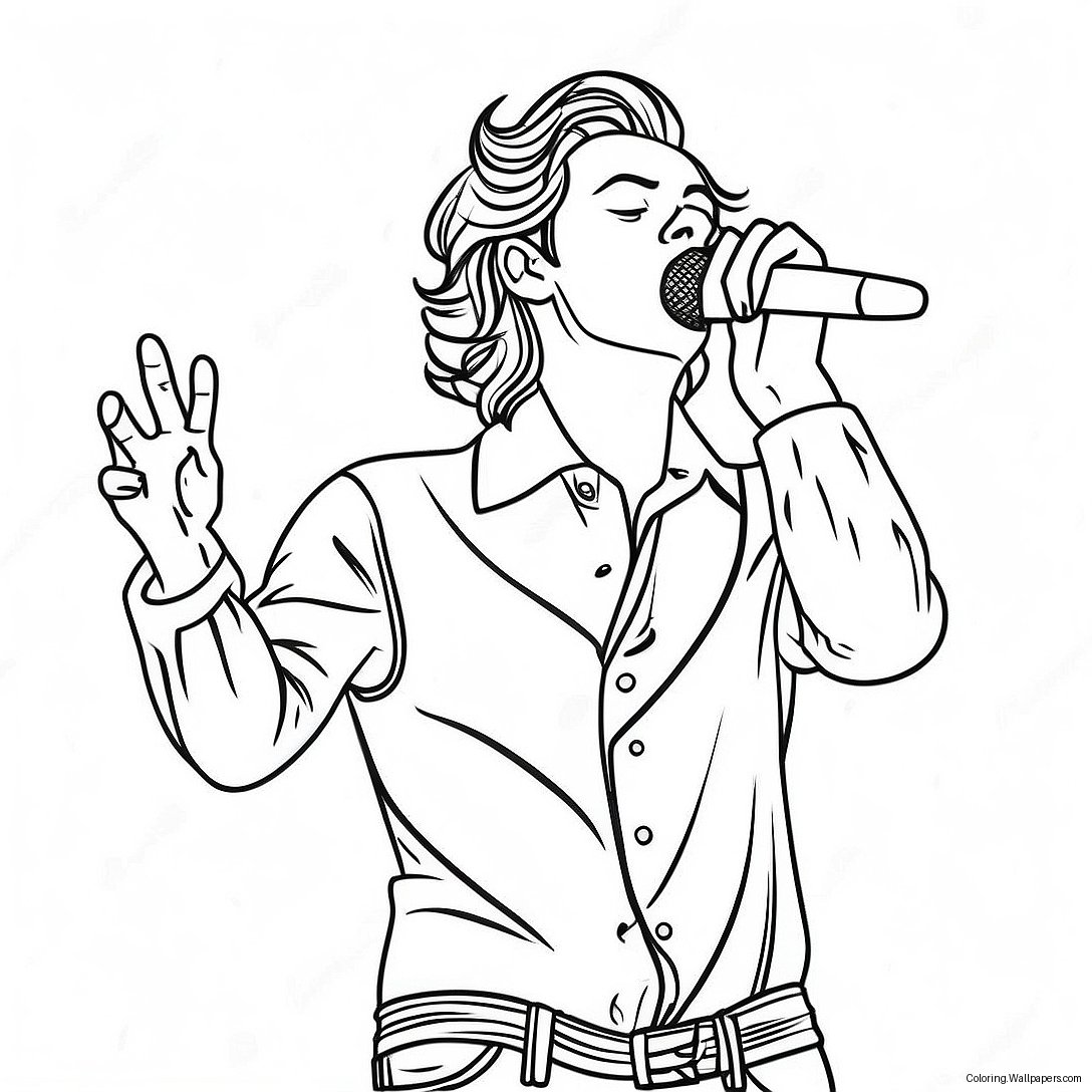 Harry Styles Performing On Stage Coloring Page 7260