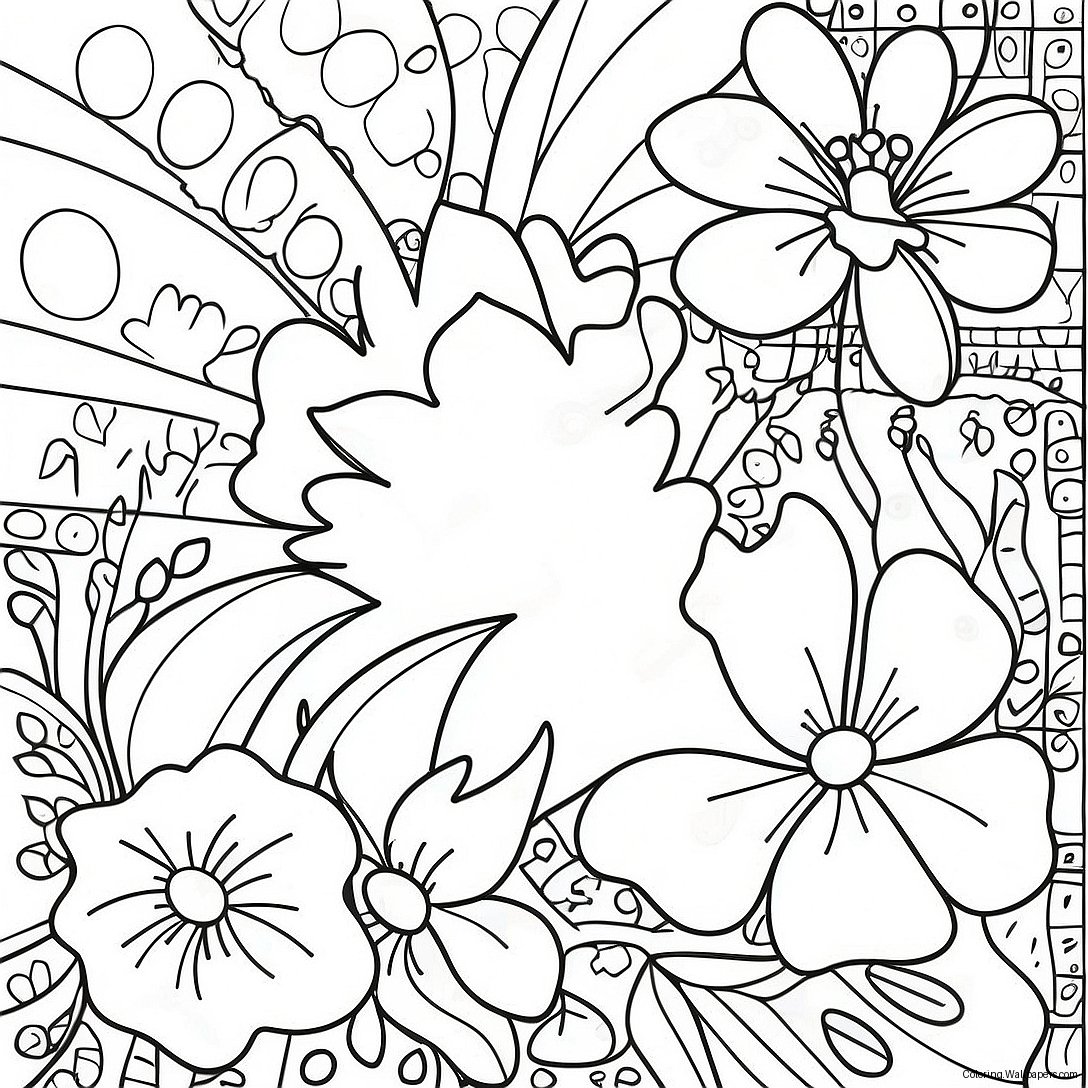 Hawaiian Flowers Coloring Page 29125