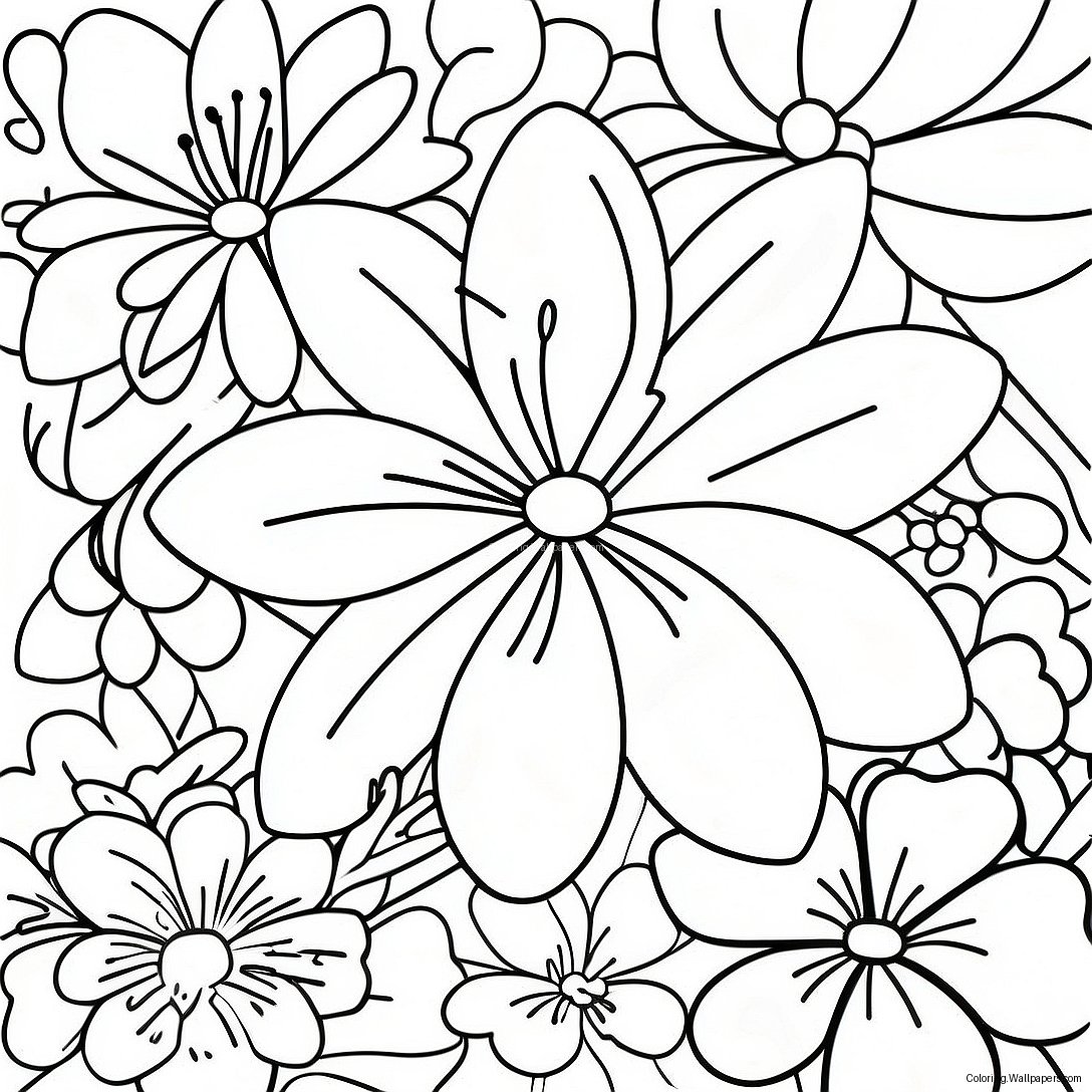 Page À Colorier De Fleurs Hawaïennes 29128