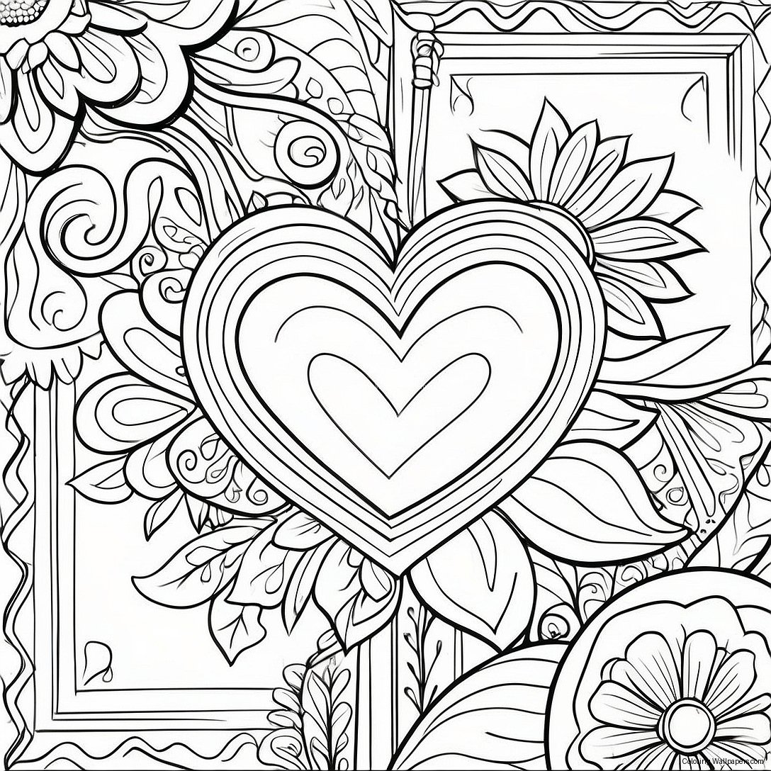 Heartfelt Sympathy Coloring Page 42625