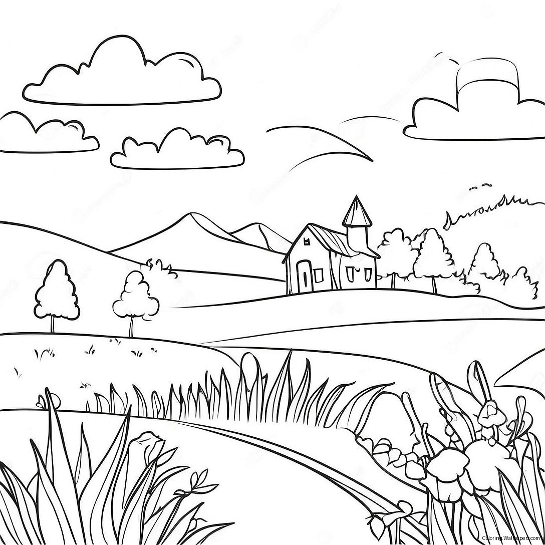 Heartland Landscape Coloring Page 44545