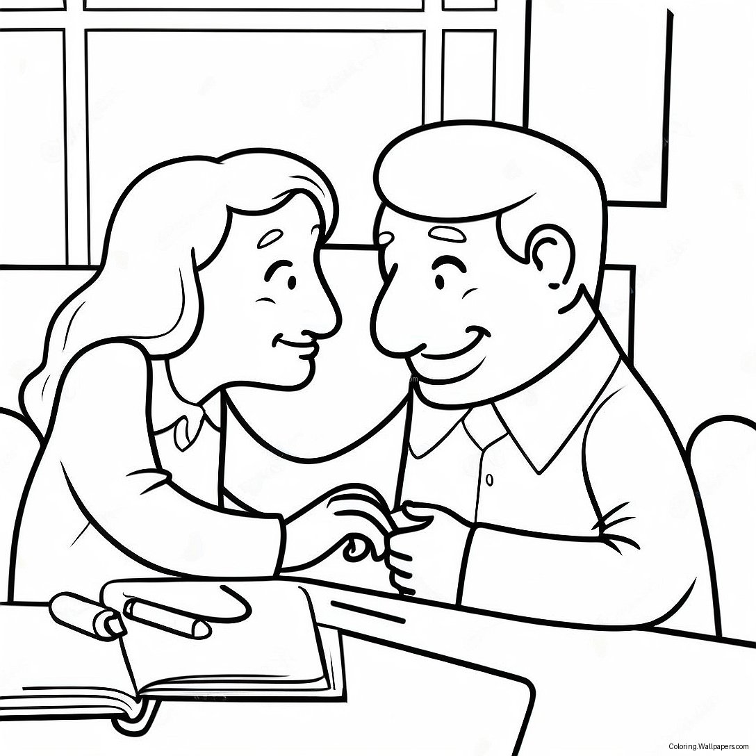 Heartwarming Forgiveness Scene Coloring Page 17574