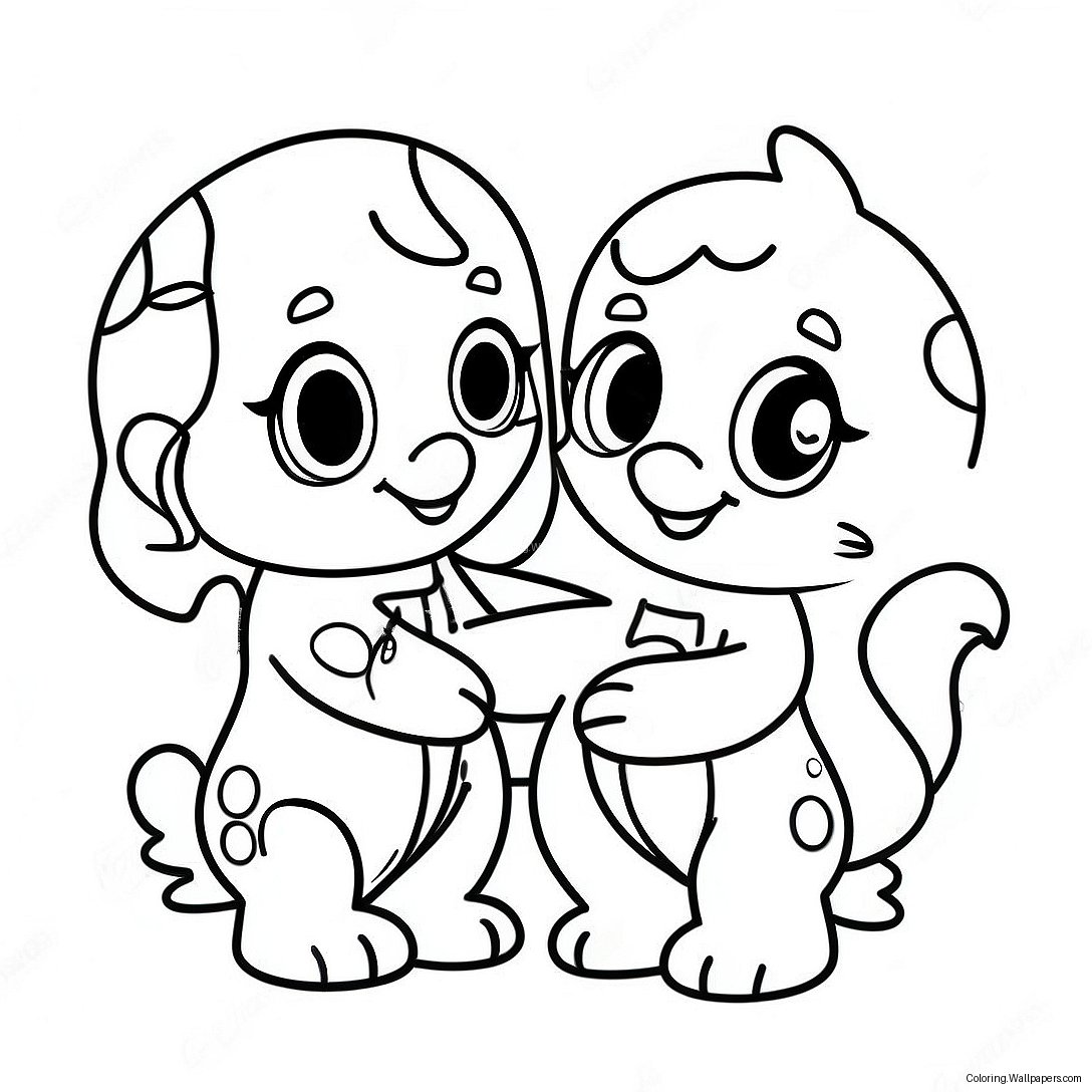 Heartwarming Friendship Coloring Page 47442