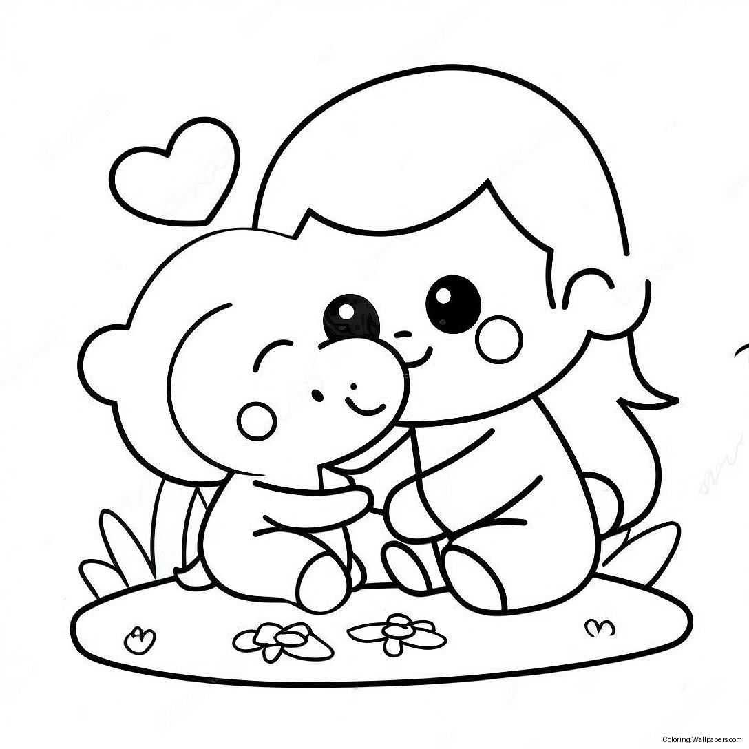 Heartwarming Love God Coloring Page 52443