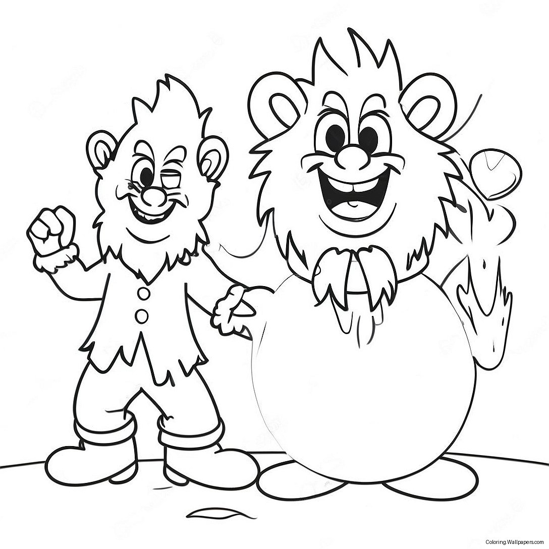 Heat Miser With Snowman Coloring Page 22500