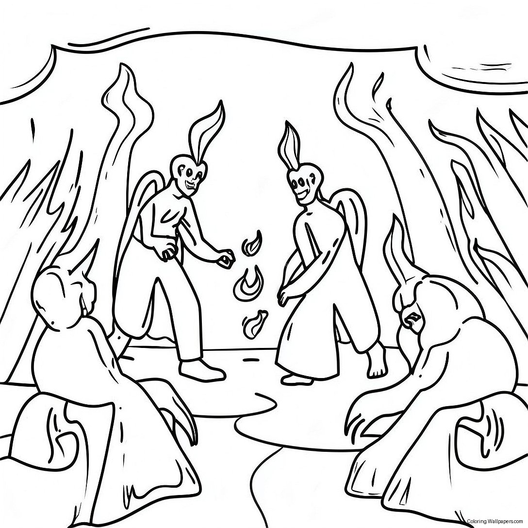 Hell Scene Coloring Page 53916