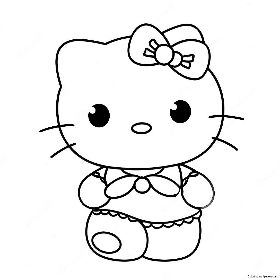 Pagini De Colorat Hello Kitty 684