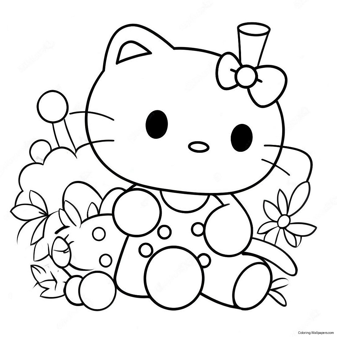 Hello Kitty With Friends Coloring Page 38389