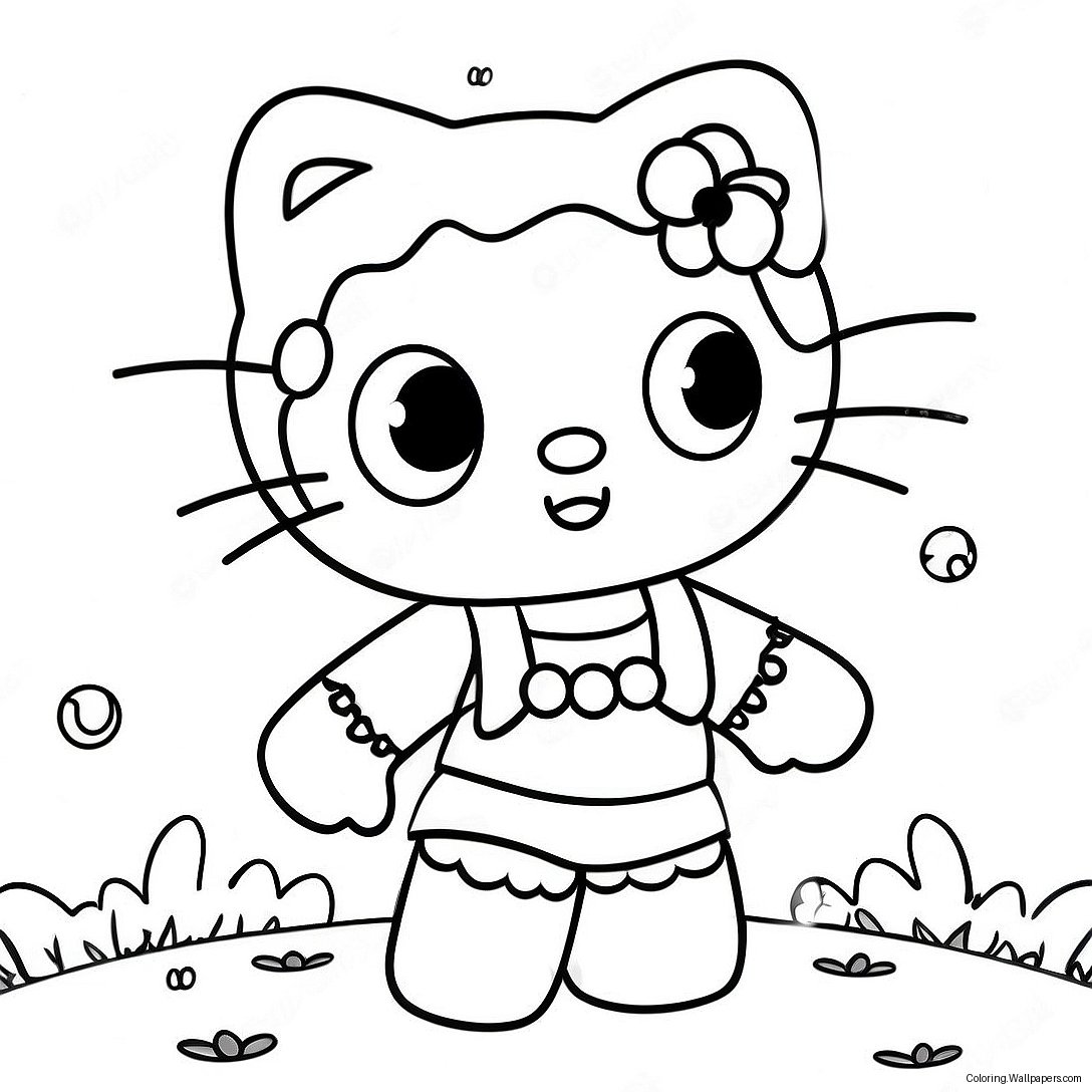 Página Para Colorear Hello Kitty Zombie 29625