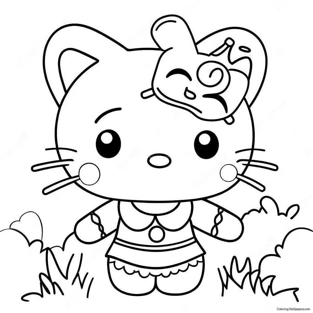 Página Para Colorir Da Hello Kitty Zumbi 29626